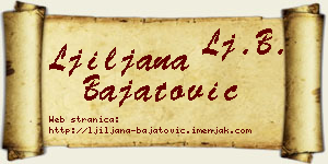 Ljiljana Bajatović vizit kartica